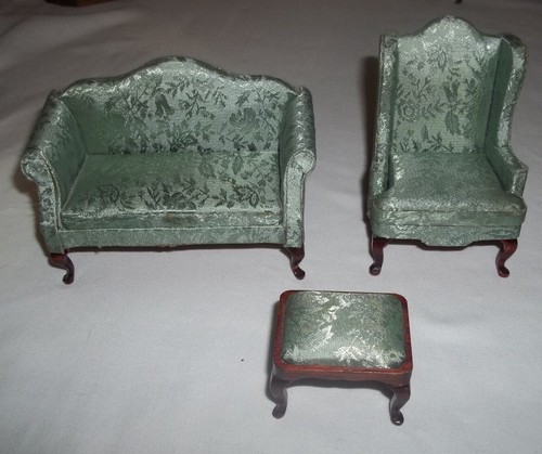 Vintage wood living room sofa - room,